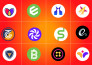 design new crypto and cryptocurrency token logo for your coin